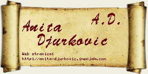 Anita Đurković vizit kartica